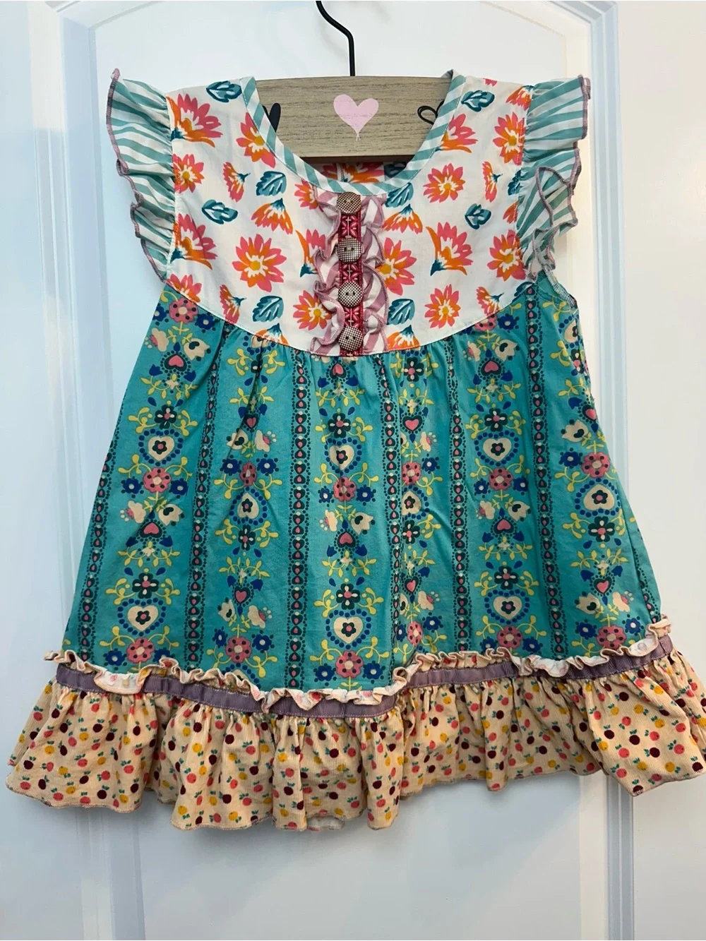 Matilda Jane Teal & Coral Fall Floral Tunic